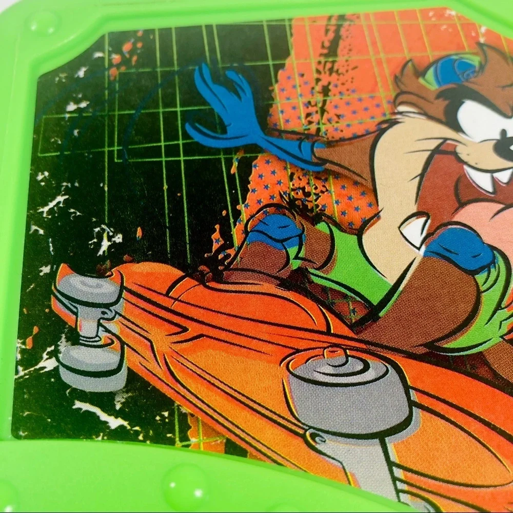 Vintage Looney Tunes Skateboard Taz Pencil Box & Bonus Hot Wheels Pencils + More